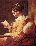 Jean Honore Fragonard A Young Girl Reading oil painting on canvas